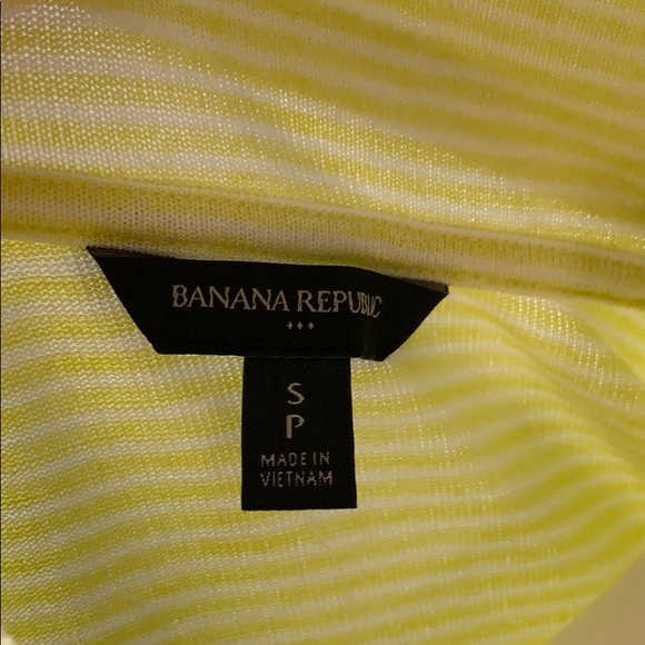 Yellow Striped Banana Republic Shirt NWT - Picture 5 of 7
